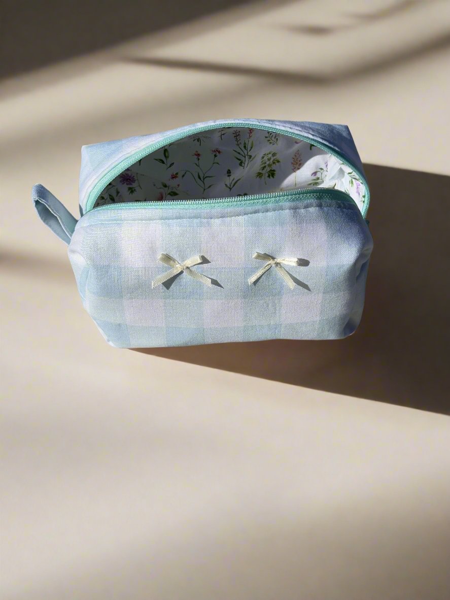 Baby Blue Bow Pouch