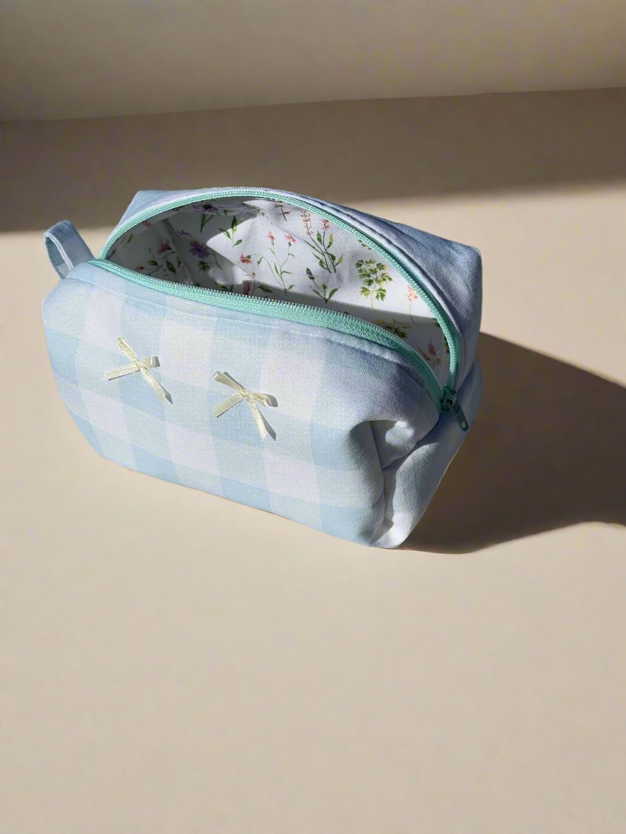 Baby Blue Bow Pouch