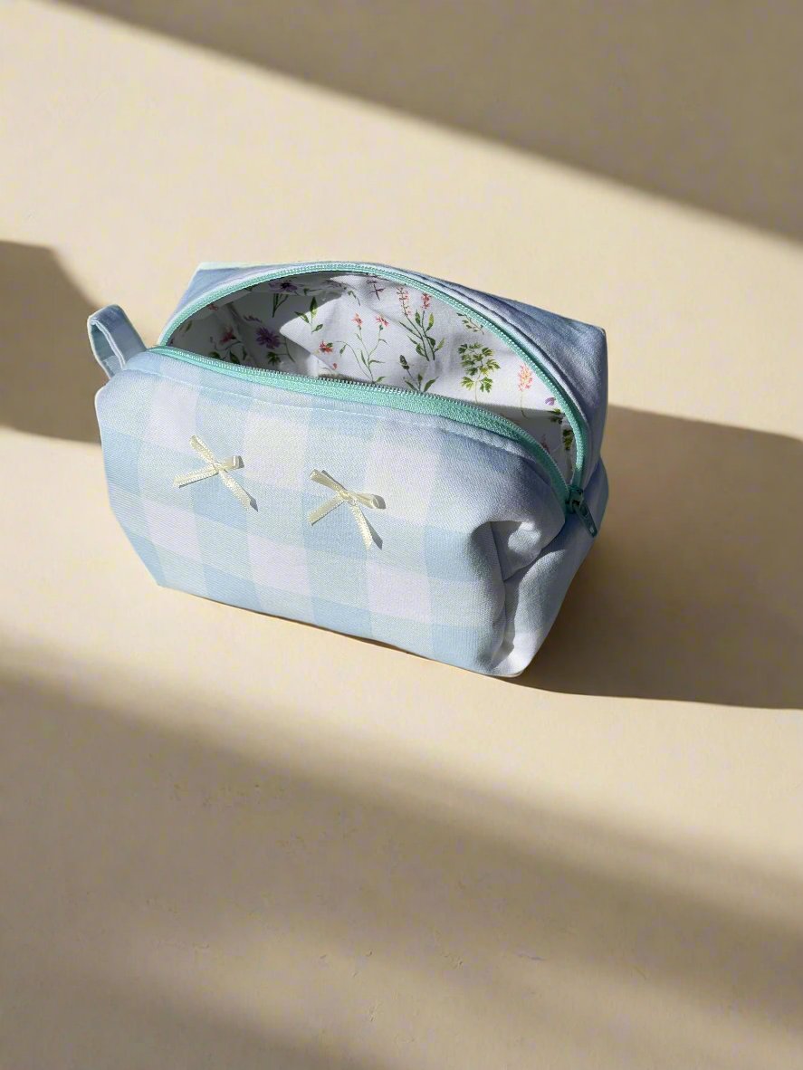 Baby Blue Bow Pouch